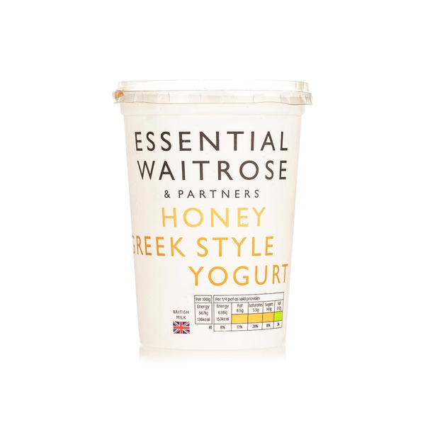 Buy Essential Waitrose honey Greek style yogurt 450g in UAE