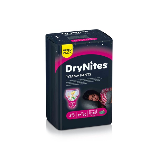 Huggies Drynites Pyjama Pants 4-7 Year Old Girls 16s