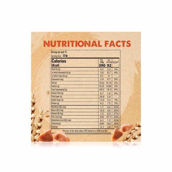 Nestle Fitness Crunchy Caramel Bars 6 x 23.5g
