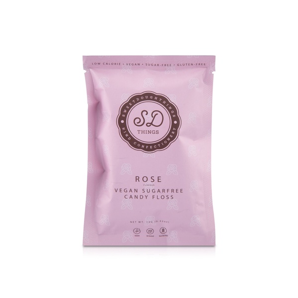 Sweet Dough Things Rose Flavour Vegan Sugar Free Candy Floss 12g
