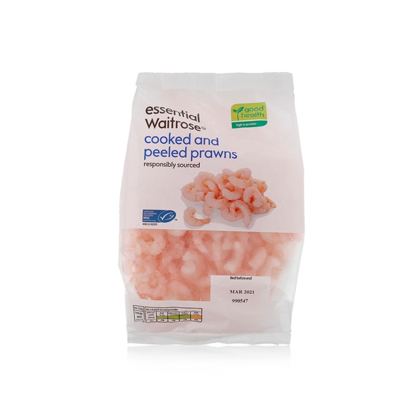 Buy Essential Waitrose cooked and peeled prawns 300g in UAE