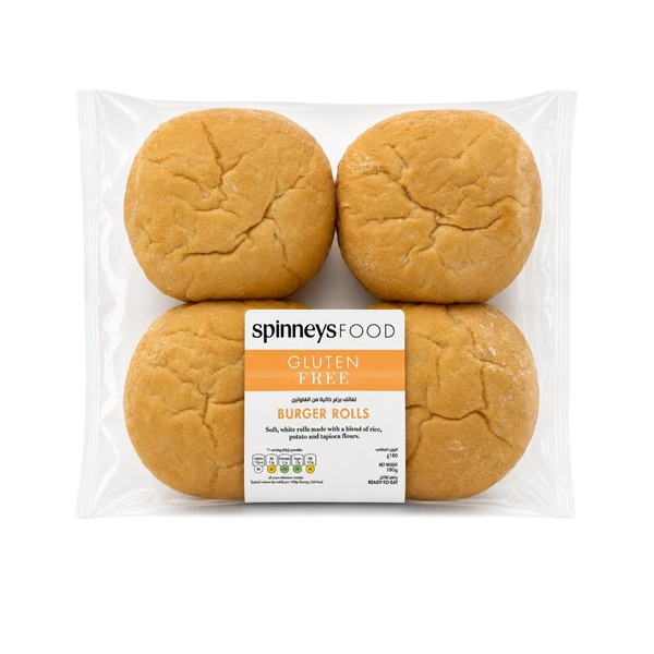 Spinneysfood Gluten-Free Burger Rolls x 4 180g