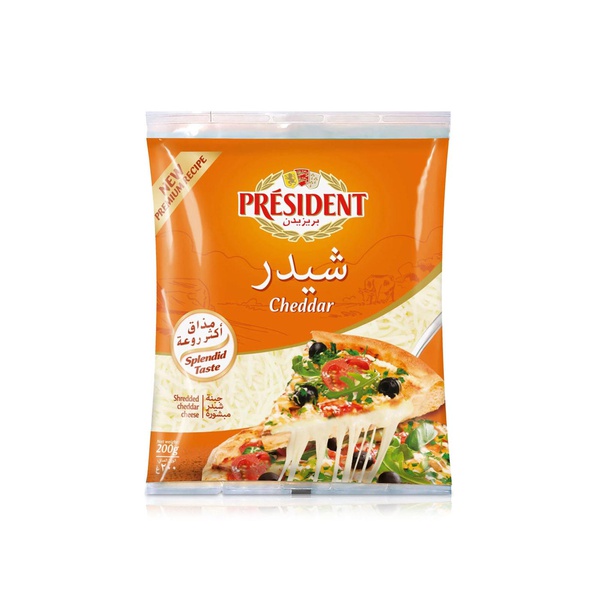 President Shredded Natural Cheddar Cheese 200g