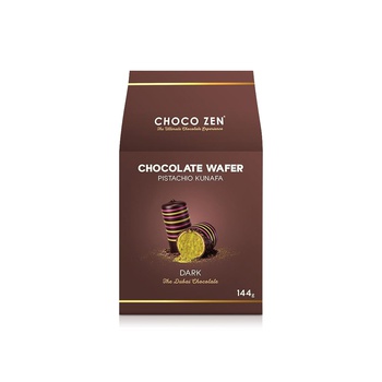 Choco Zen Pistachio Kunafa Dark Chocolate Wafer Rolls 144g