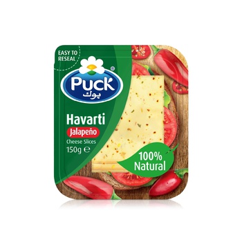 Puck natural Havarti jalapeño cheese slices 150g
