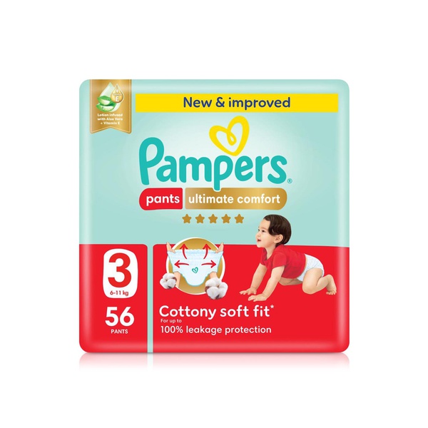 اشتري Pampers ultimate comfort pants size 3 x56 في الامارات