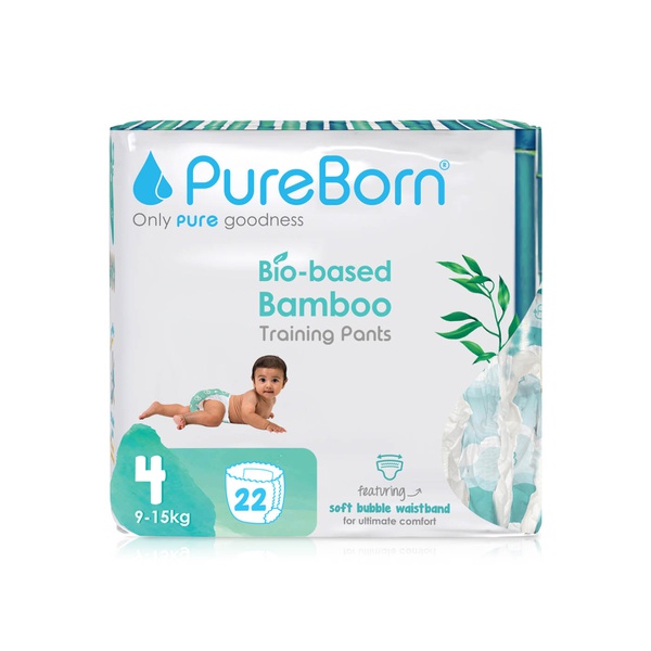 PureBorn Pull up Pants Bamboo Size 4 (9-15kg) x22