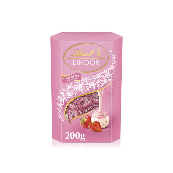 Lindt Lindor Strawberries & Cream Chocolate Cornet 200g