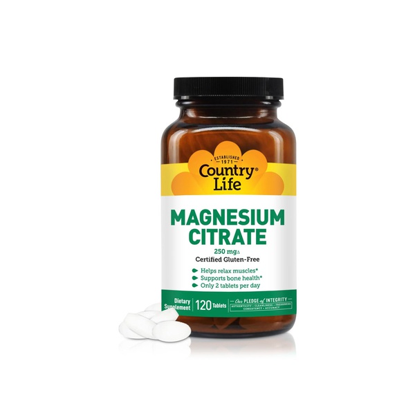 Country Life Magnesium Citrate 250mg Tablets x 120
