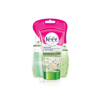 Veet In Shower Hair Removal Cream for Dry Skin Legs & Body 150g