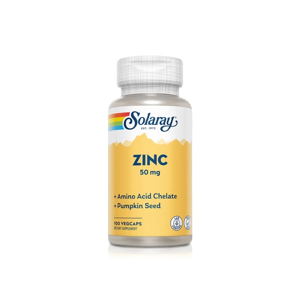 Solaray zinc 50mg VegCap Capsules x 100