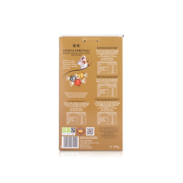 Lindt Lindor Milk Chocolate Easter Egg with Assorted Chocolate Truffles 183g