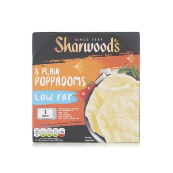 Sharwood's Plain Poppadoms 8 x 12g