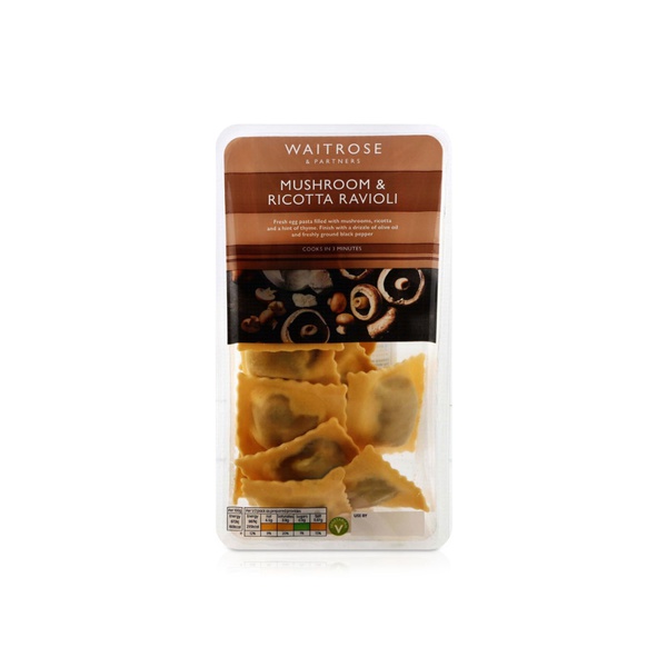 Waitrose Mushroom and Ricotta Ravioli 250g