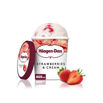 Haagen Dazs Strawberries And Cream Ice Cream 460Ml