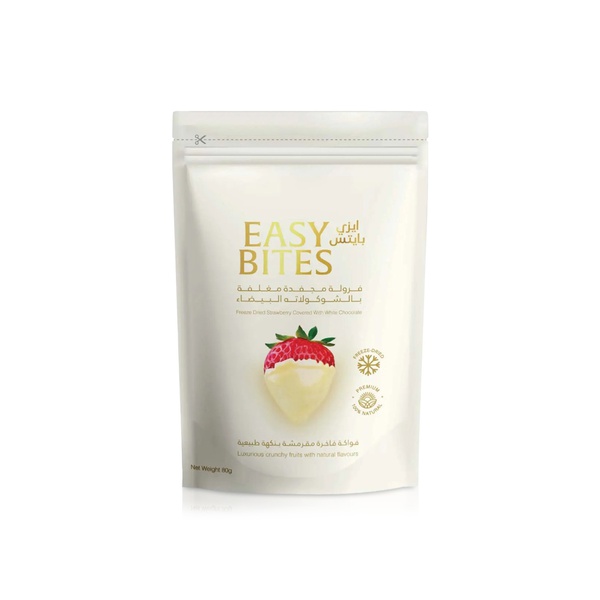 Easy Bites Frozen Dried Strawberry Covered in White Chocolate 80g