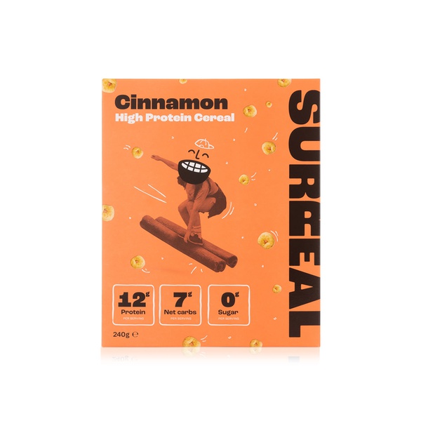 Buy Surreal high protein cereal cinnamon 240g in UAE