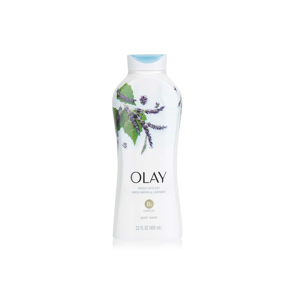 اشتري Olay Fresh Outlast body wash birch water and lavender 650ml في الامارات