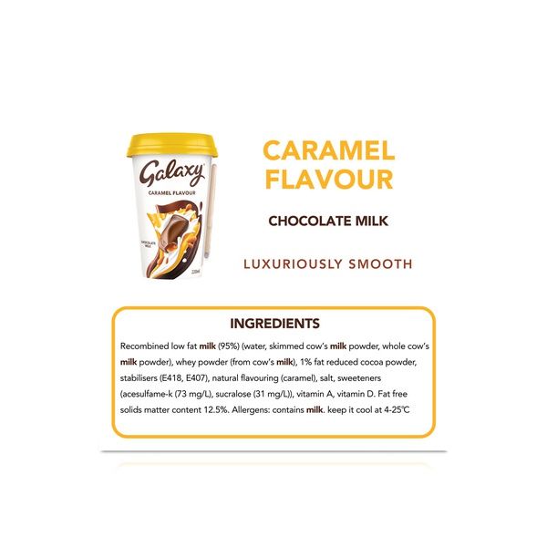 Galaxy Chocolate Drink Caramel Flavour 220ml - Spinneys UAE
