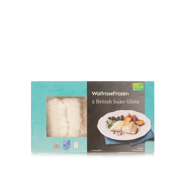اشتري Waitrose frozen British hake fillets x2 280g في الامارات