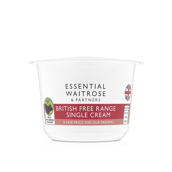 Waitrose Essential British Free Range Single Cream 150ml