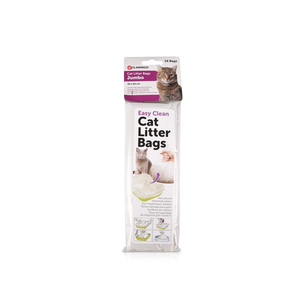 Flamingo Cat Litter Bags x 10