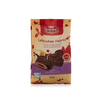 Lambertz Lebkuchen Dark Chocolate Fruit Hearts 150g
