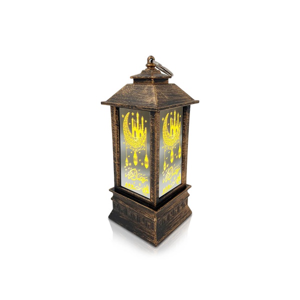 Party Magic Eid Metal Lantern with Light Bronze