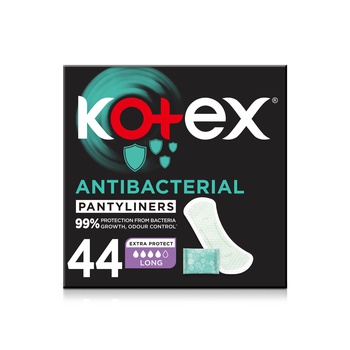 Kotex Antibacterial Panty Liners Long 44s