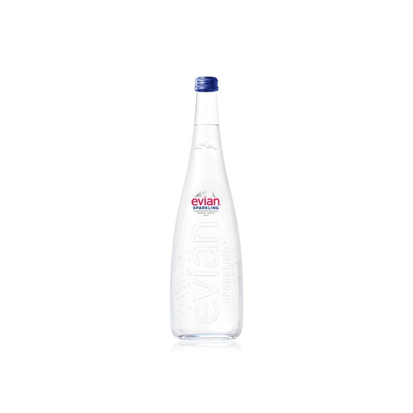 اشتري Evian sparkling natural mineral water glass 750ml في الامارات