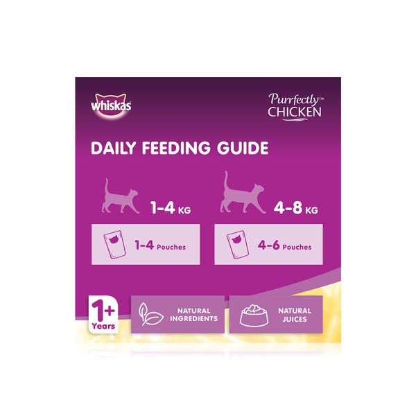 Whiskas Purrfectly Chicken Wet Cat Food for Adults 1 + Years Chicken Entree 85g