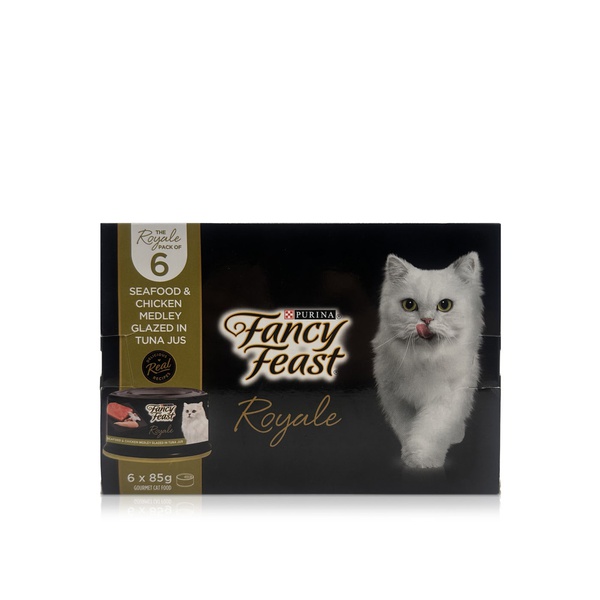Fancy Feast Royale Seafood & Chicken Medley Glazed in Tuna Jus Gourmet Cat Food 85g x 6
