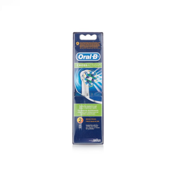 اشتري Oral-B toothbrush replacement headpiece cross action 2 pcs في الامارات