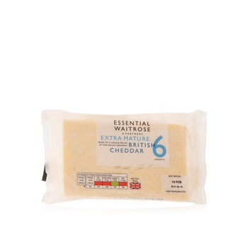 Waitrose Essential Extra Mature Cheddar Strength 6 350g
