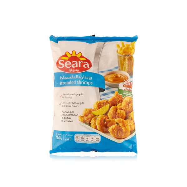 Buy Seara breaded shrimps zingzo 750g in UAE