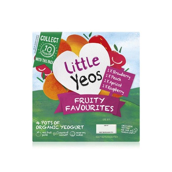 Yeo Valley Little Yeos Fruity Favourites Yoghurts 4 x 90g