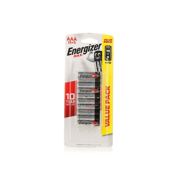 Energizer Max Batteries AAA x 20