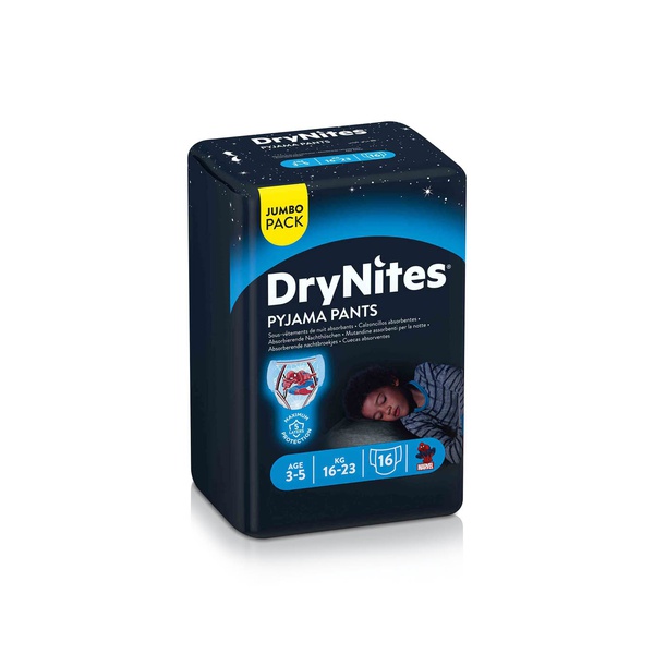 Huggies Marvel DryNites Pyjama Pants for Little Kids Age 3-4 x 16