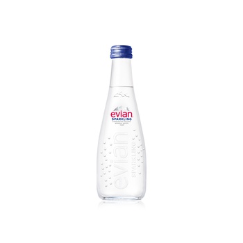 Evian Sparkling Natural Mineral Water Glass 330ml