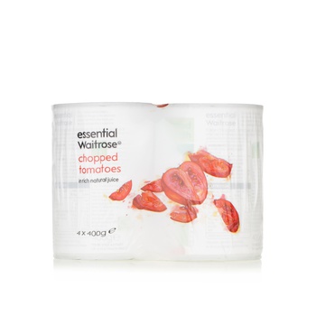 Waitrose Essential Chopped Tomatoes 400g x 4