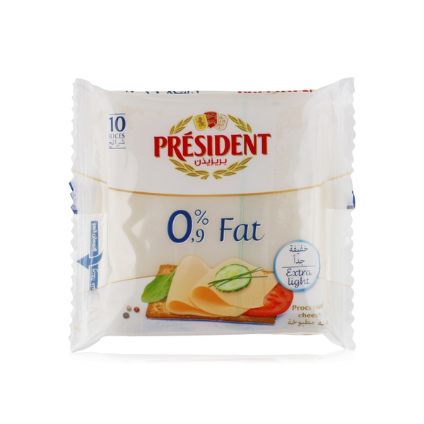 Buy President 0% fat cheese slices 200g in UAE