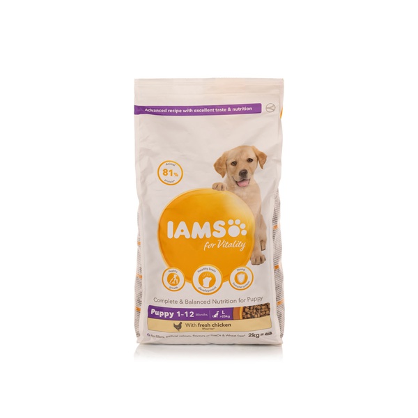 اشتري Iams vitality large breed puppy fresh chicken dog food 2kg في الامارات