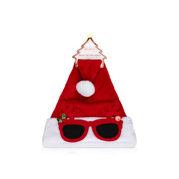 Christmas Magic Christmas Santa Hat with LED Glasses