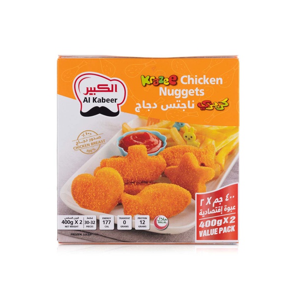 Buy Al Kabeer krazee chicken nuggets 400gx2 in UAE