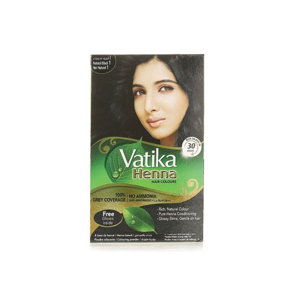 Buy Dabur Vatika henna hair colour natural black 10g in UAE