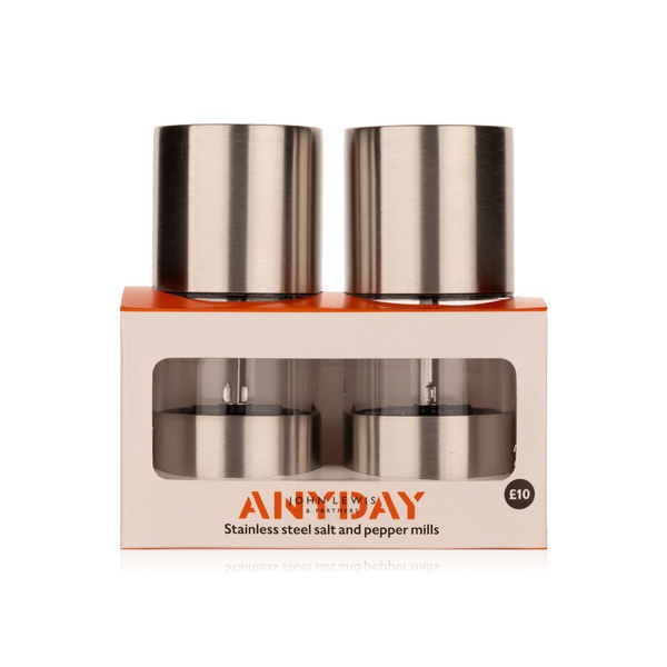 John Lewis stainless steel salt & pepper set Spinneys UAE