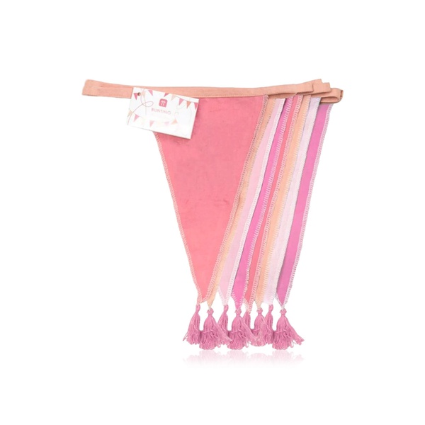 Talking Tables We Heart Birthdays Pink Happy Birthday Fabric Bunting 3m