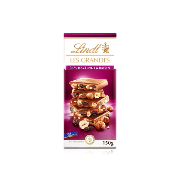 Lindt Les Grandes Hazelnut and Raisin 150g