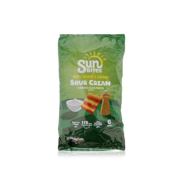 Sunbites Sour Cream & Pepper Crisps 150g x 6