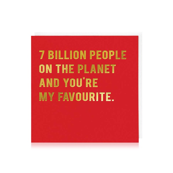 Pigment Valentine's Day card - seven billion